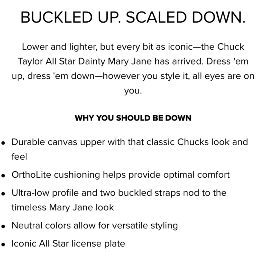 Converse Chuck Taylor All Star Dainty Mary Jane in White - Picture 5 of 5